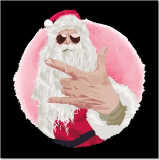 Rock and Roll Santa Posters and Art
